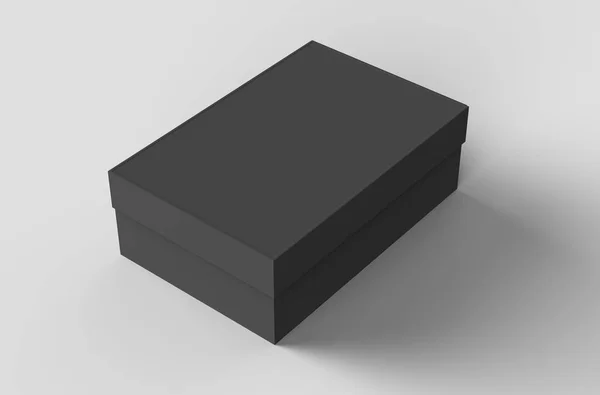 Flat black box mockup — Stock Photo, Image