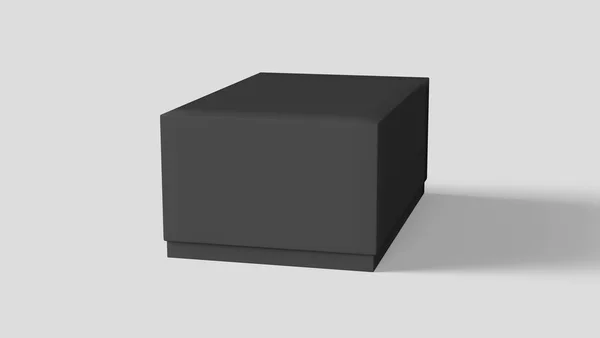 Maqueta de caja negra plana — Foto de Stock