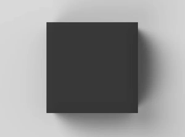 Flat black box mockup — Stock Photo, Image