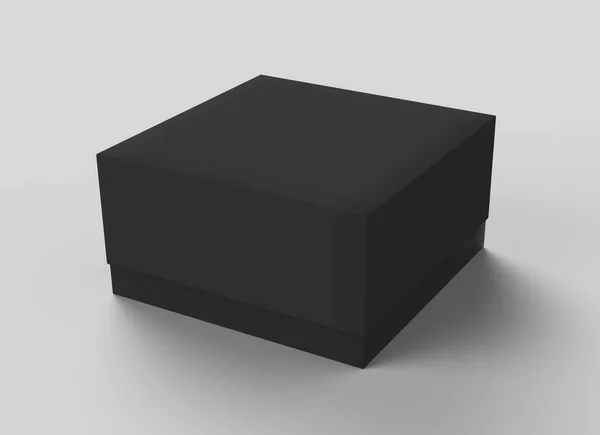 Flat caixa preta mockup — Fotografia de Stock