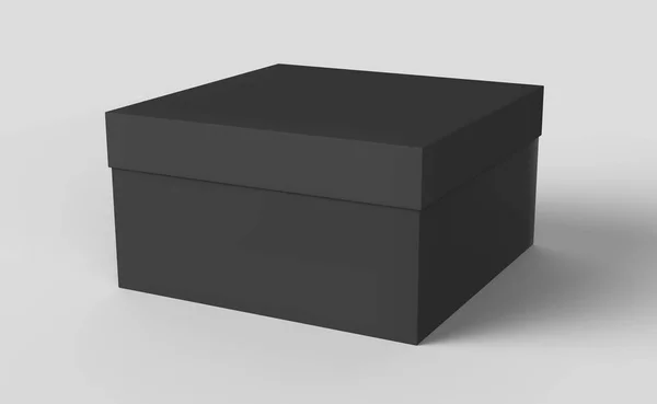 Maqueta de caja negra plana — Foto de Stock