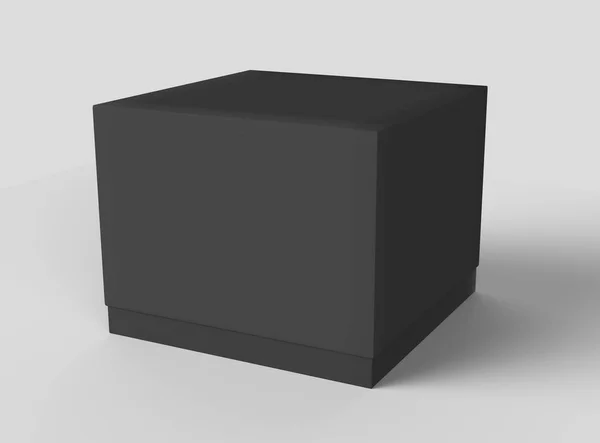 Černá skříňka cube maketa — Stock fotografie