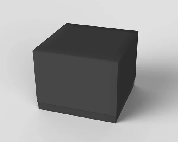 Black box cube mockup — Stock Photo, Image