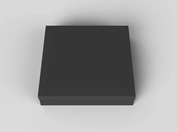 Flat black box mockup — Stock Photo, Image