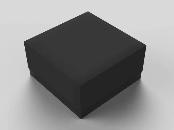 Flat black box mockup — Stock Photo, Image