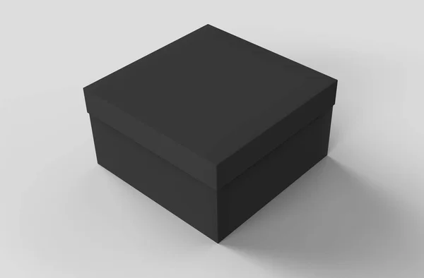 Flat black box mockup — Stock Photo, Image
