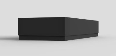Düz siyah kutu mockup