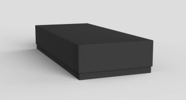 Düz siyah kutu mockup