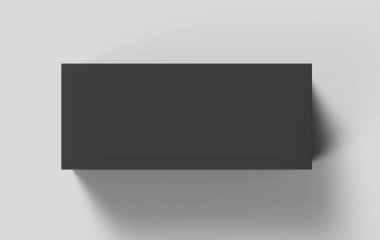 Düz siyah kutu mockup