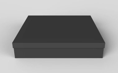 Düz siyah kutu mockup