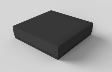 Düz siyah kutu mockup