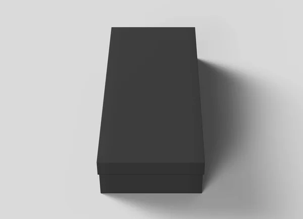 Flat caixa preta mockup — Fotografia de Stock