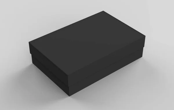 Flat black box mockup — Stock Photo, Image