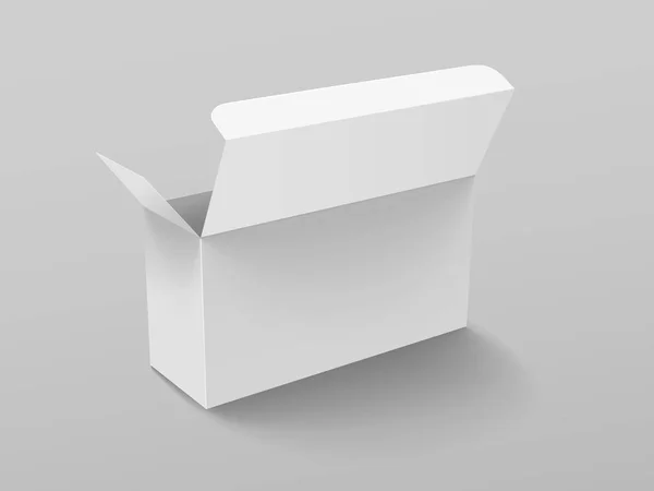 Roll end tuck caja frontal maqueta — Vector de stock