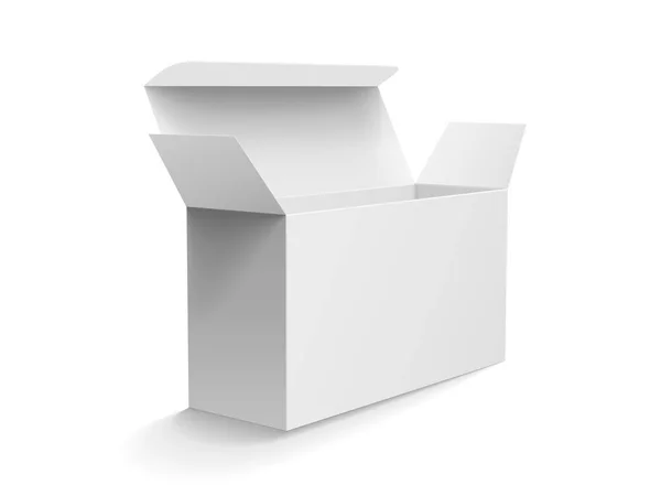 Roll end tuck caja frontal maqueta — Vector de stock