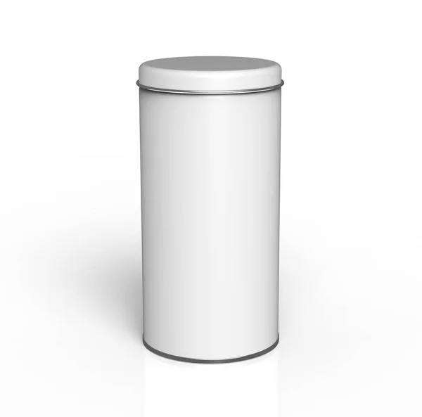 Tall metal tin mockup — Stock Photo, Image