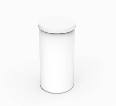 Uzun boylu metal teneke mockup