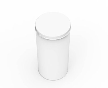 Uzun boylu metal teneke mockup