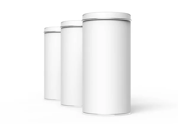 Tall metal tin mockup — Stock Photo, Image