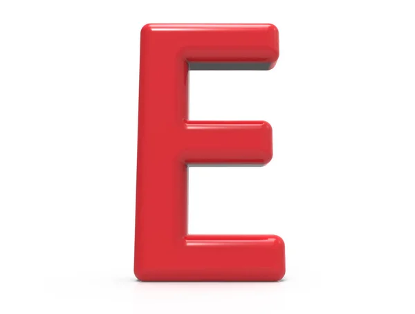 Rode letter e — Stockfoto