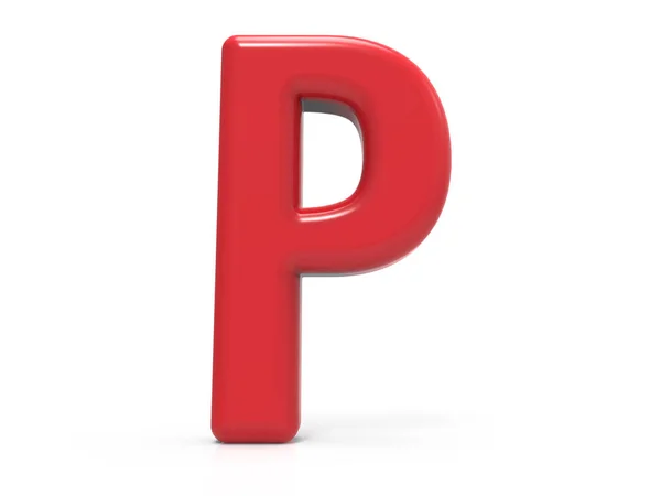 Lettera rossa P — Foto Stock