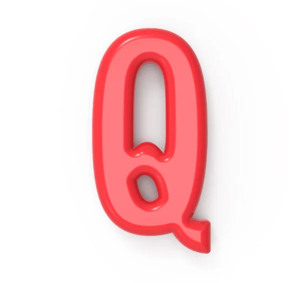 Carta vermelha Q — Fotografia de Stock