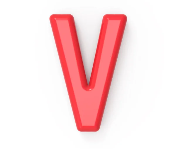 Red letter V — Stock Photo, Image