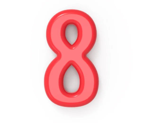 Numero rosso 8 — Foto Stock