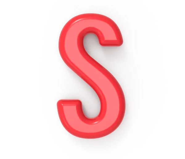 Красная буква S — стоковое фото