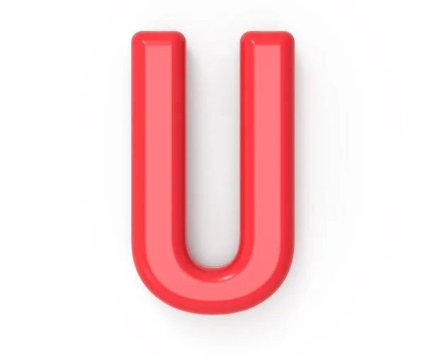 Red letter U — Stock Photo, Image