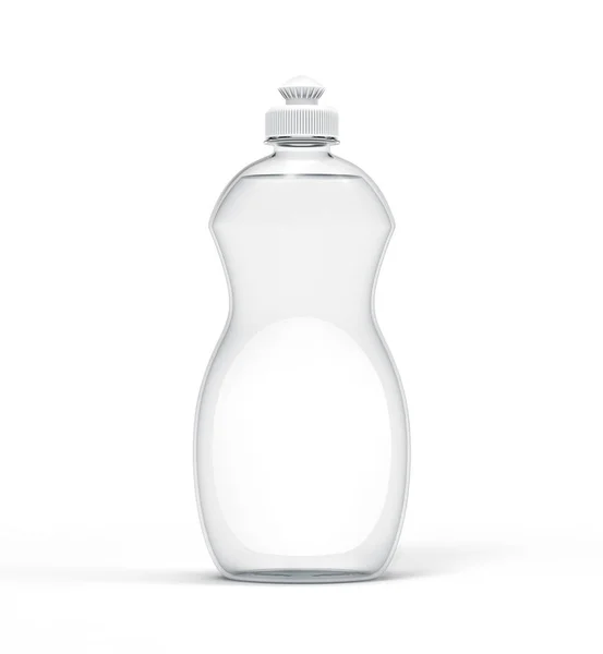Dishwashing bottle with label — Stock Photo, Image