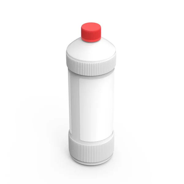 Mockup bottiglia detergente bianco — Foto Stock