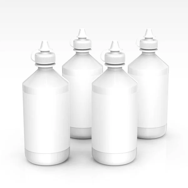 Makieta butelki roztworu kontakty — Zdjęcie stockowe