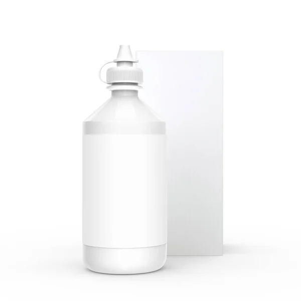Kontakty roztwór butelka makieta — Zdjęcie stockowe