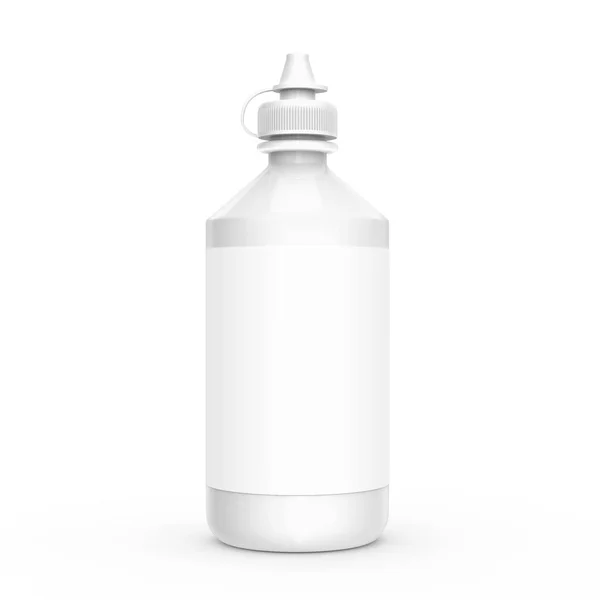 Contactpersonen oplossing fles mockup — Stockfoto