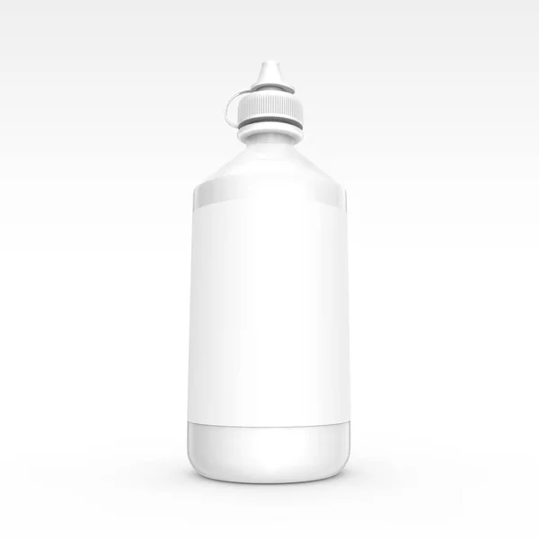 Contatti Mockup bottiglia soluzione — Foto Stock