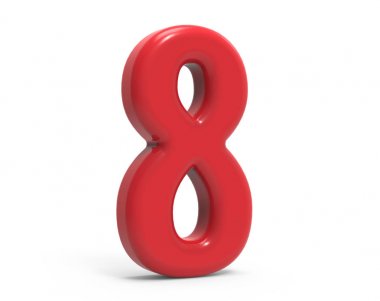 Kırmızı sayı 8