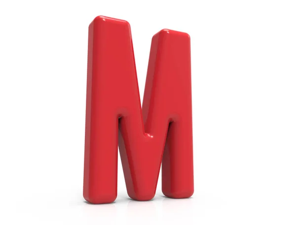 红色字母 m — 图库照片