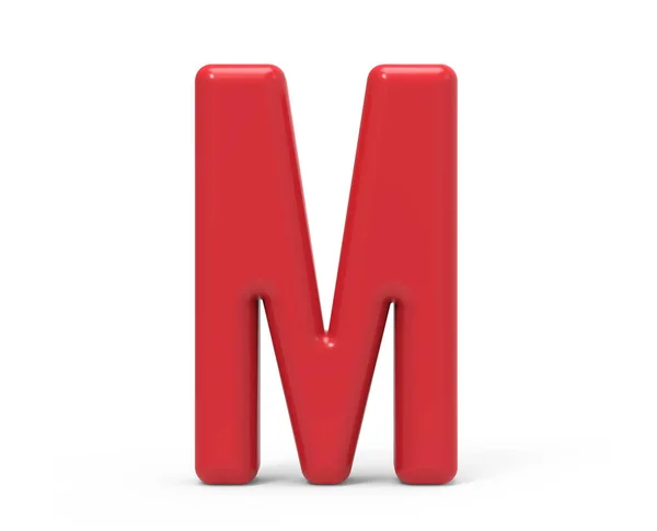 Röd bokstav m — Stockfoto