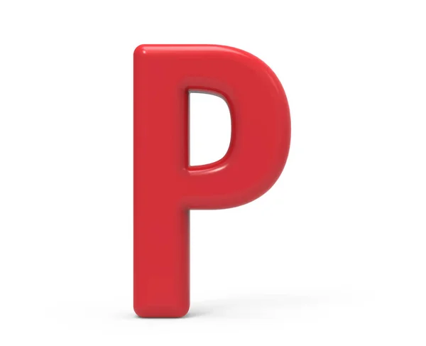 Červené písmeno p — Stock fotografie
