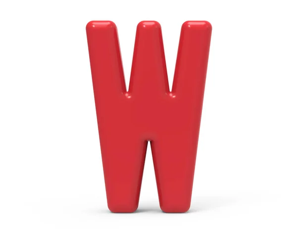 Red letter W — Stock Photo, Image