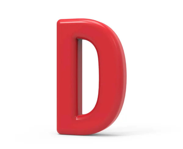 Red letter D — Stock Photo, Image