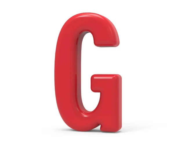 Lettera rossa G — Foto Stock