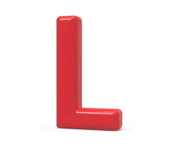 Red letter L — Stock Photo, Image