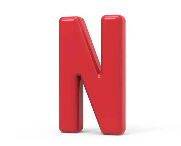 Piros betű N — Stock Fotó