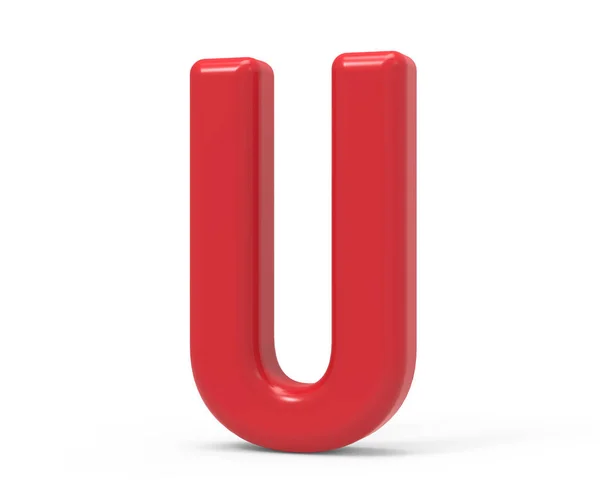 Czerwone litery u — Zdjęcie stockowe