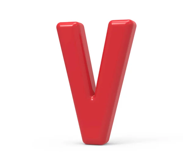 Rode letter v — Stockfoto