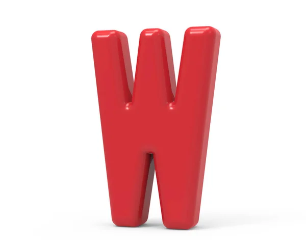 Piros betű W — Stock Fotó