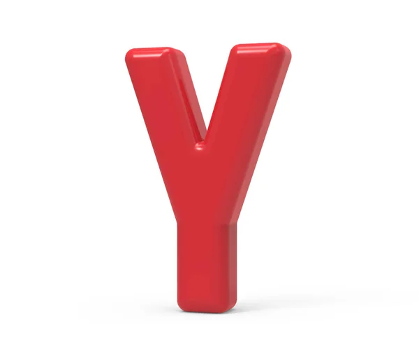 Czerwone litery y — Zdjęcie stockowe