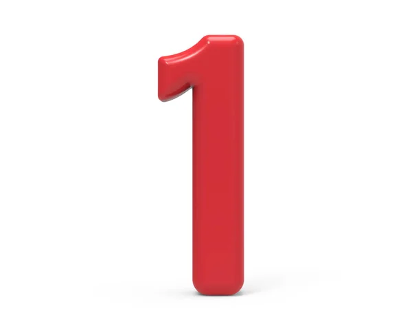 Red number 1 — Stock Photo, Image